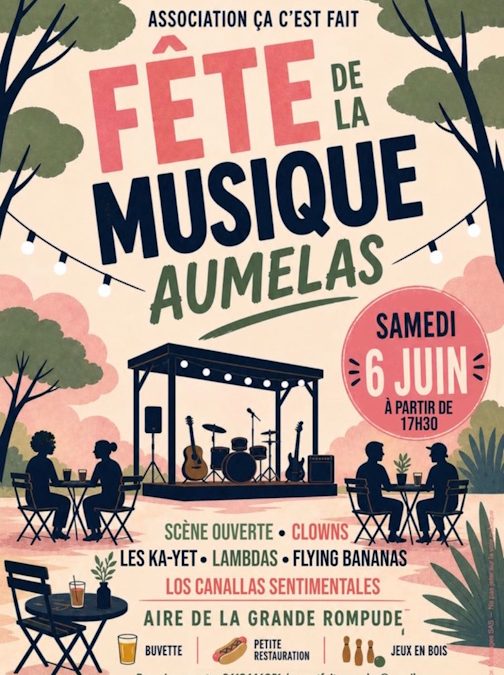Affiche fete de la musique Aumelas